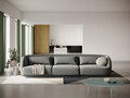 Canapea 3 locuri, Tulum, Cosmopolitan Design, 255x90x70 cm, catifea, gri deschis