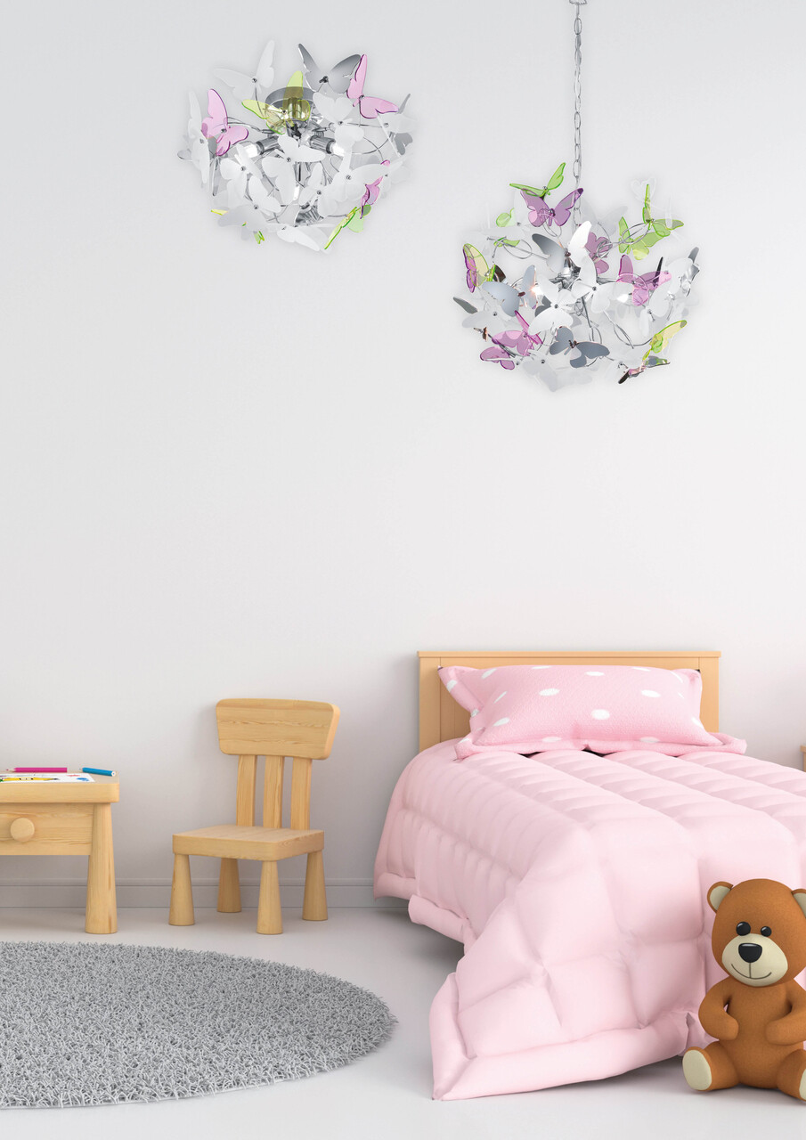 Plafoniera Butterfly, RL, 45x28.5 cm, 28W, 3x G9, metal, multicolor