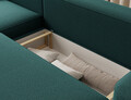 Coltar extensibil stanga 4 locuri ELTAP, Aurumm, 285x180x92 cm, lemn/poliester, verde inchis