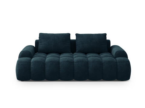 Canapea 3 locuri, Linz, Cosmopolitan Design, 200x100x84 cm, catifea, albastru petrol inchis