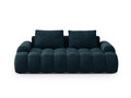 Canapea 3 locuri, Linz, Cosmopolitan Design, 200x100x84 cm, catifea, albastru petrol inchis