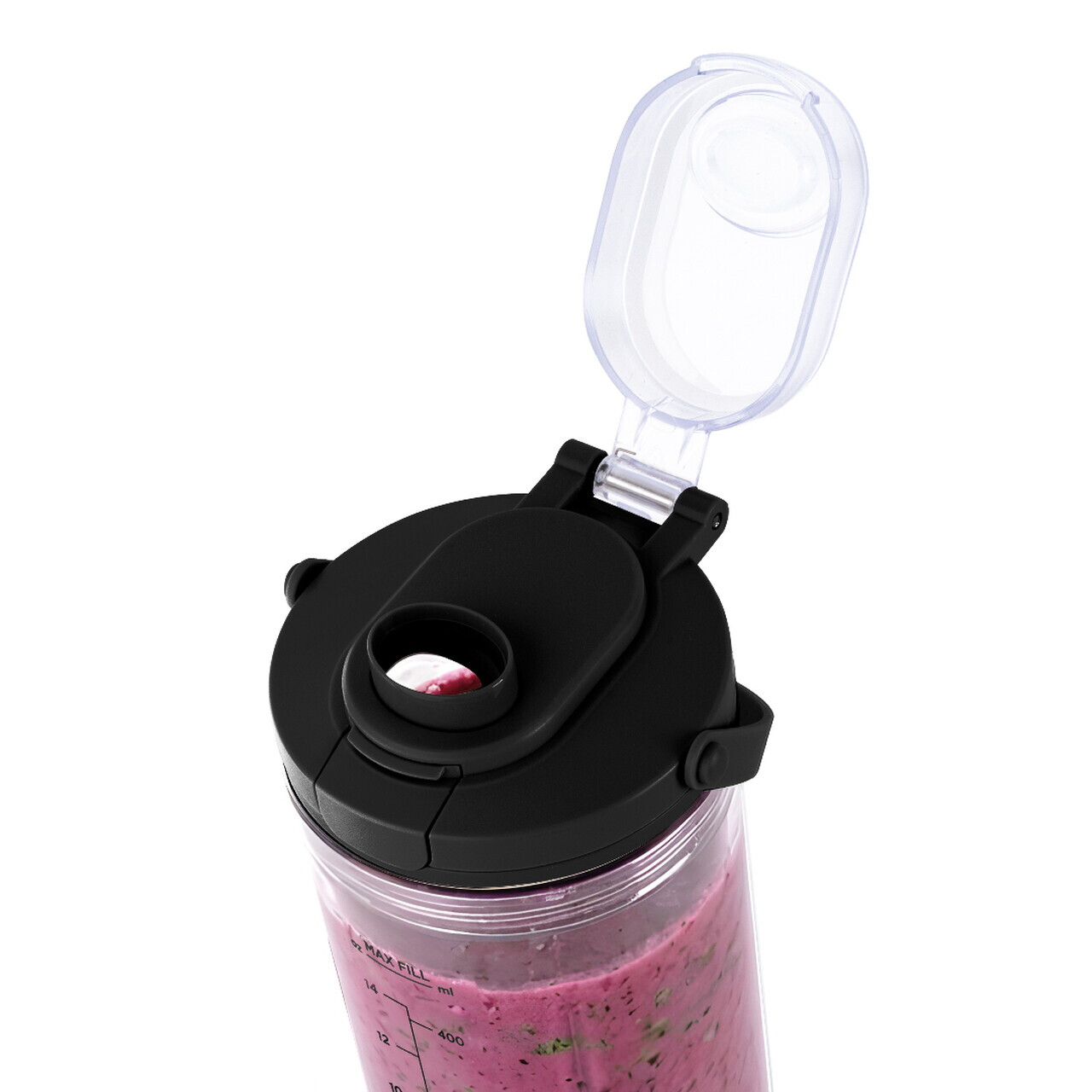 Blender portabil Berlinger Haus, Black Rose, 400 ml, 110W, 9x27.2 cm, inox/plastic, negru/transparent - view 4