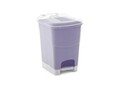Cos de gunoi Koral S cu pedala, plastic, 5 L, transparent/mov