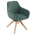 Scaun Pesa, Homla, 60x56x82 cm, poliester/lemn/poliuretan, verde
