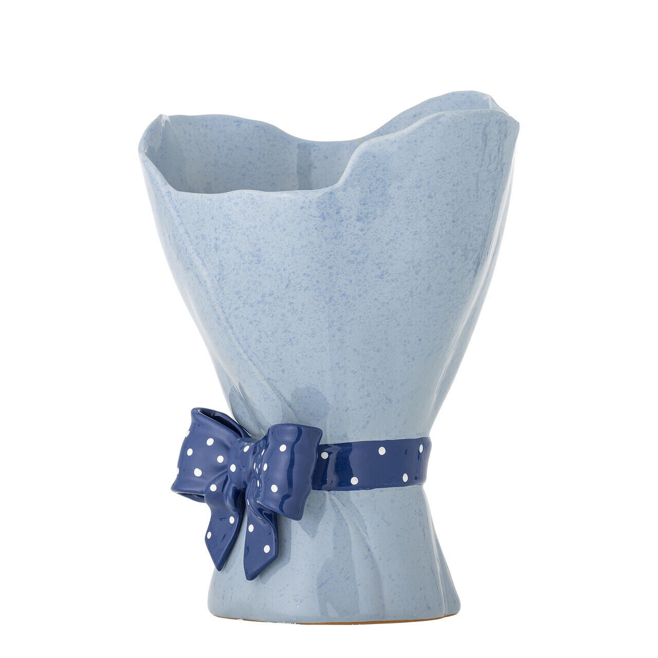 Vaza decorativa, Bloomingville, Belivia, 19.5x28.5 cm, ceramica, albastru - imagine 5