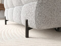 Coltar extensibil dreapta 3 locuri ELTAP, LT-03PEL, Felro, 285x181x93 cm, lemn/poliester, gri deschis