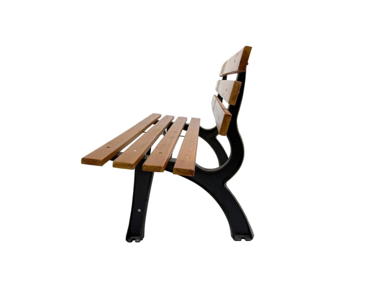 Banca pentru gradina Heinner, 120x57x70 cm, otel/lemn, natur/negru - imagine 3