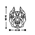 Decoratiune de perete, Pit Bull, Metal, Dimensiune: 43 x 56 cm, Negru