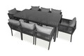 Set gradina/terasa 9 piese, My Interior, Vera, rattan/aluminiu, gri
