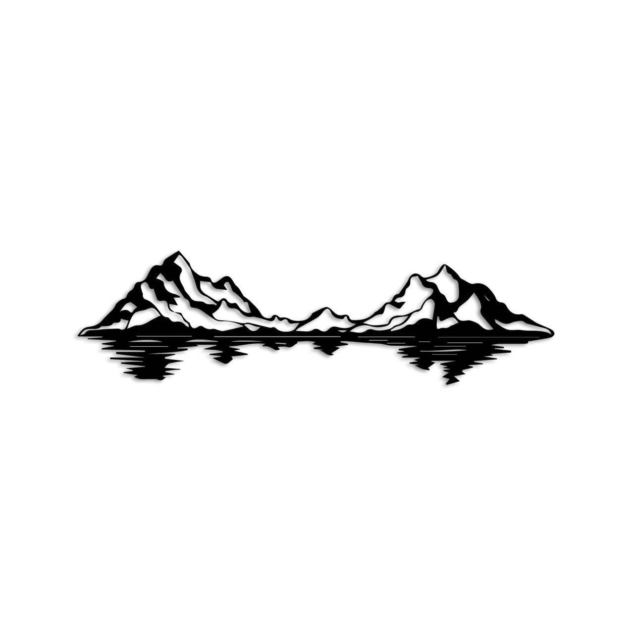 Decoratiune de perete, Landscape 1, Dimensiune: 68 x 19 cm, Negru - view 5