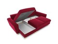 Coltar extensibil reversibil 4 locuri, Moghan, Micadoni Home, GL, 241x145x88 cm, catifea, rosu