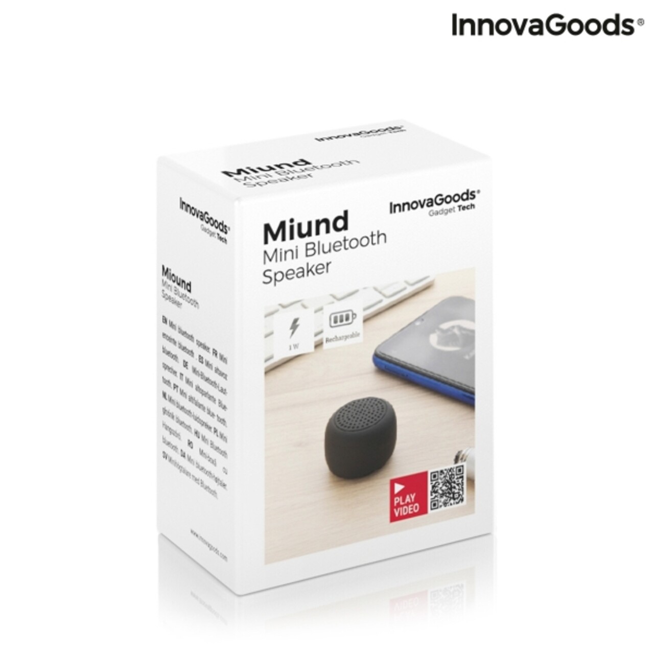 Mini boxa portabil wireless reincarcabil Miund InnovaGoods