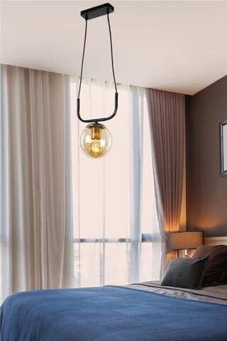 Lustra siyah, asz.1422, squid lighting, 6x24x65 cm, 60w, negru