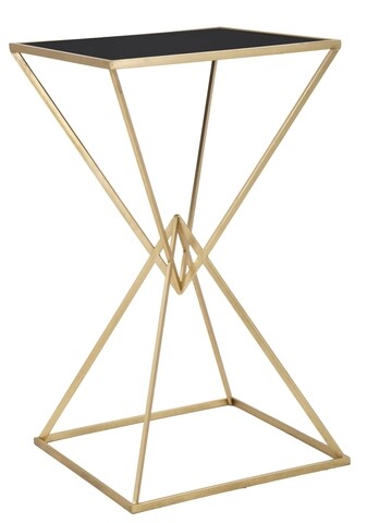 Masuta de bar piramid, mauro ferretti, 60x60x105 cm, fier, auriu/negru