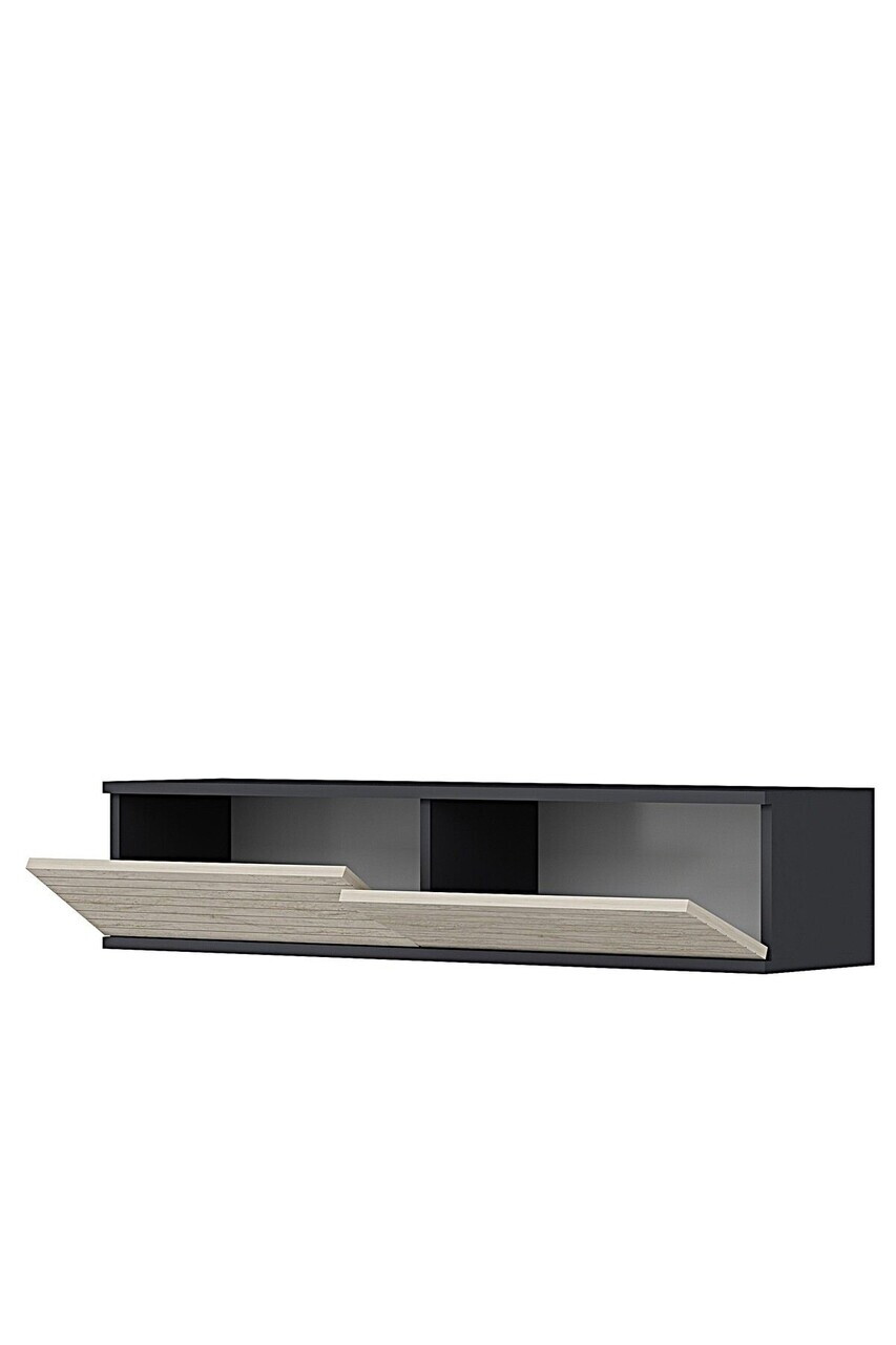 Dulap, Hanah Home, Zeynep 120, 120x25.5x29.6 cm, Antracit / Travertin — imaginea 6