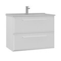 Dulap de baie cu chiuvetă, Hanah Home, Nuvola 80 v2, Alb