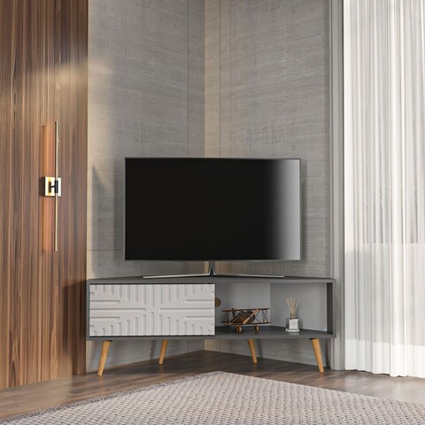 Comoda TV, Zena Home, Mora, Antracit/Alb