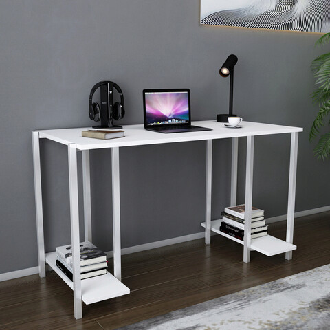 Birou, retricy, academy, 125.2x60x73.8 cm, pal, alb