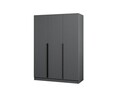 Dulap pentru haine, Minerva, Kale Anthracite, 135x210x52 cm, PAL, Antracit