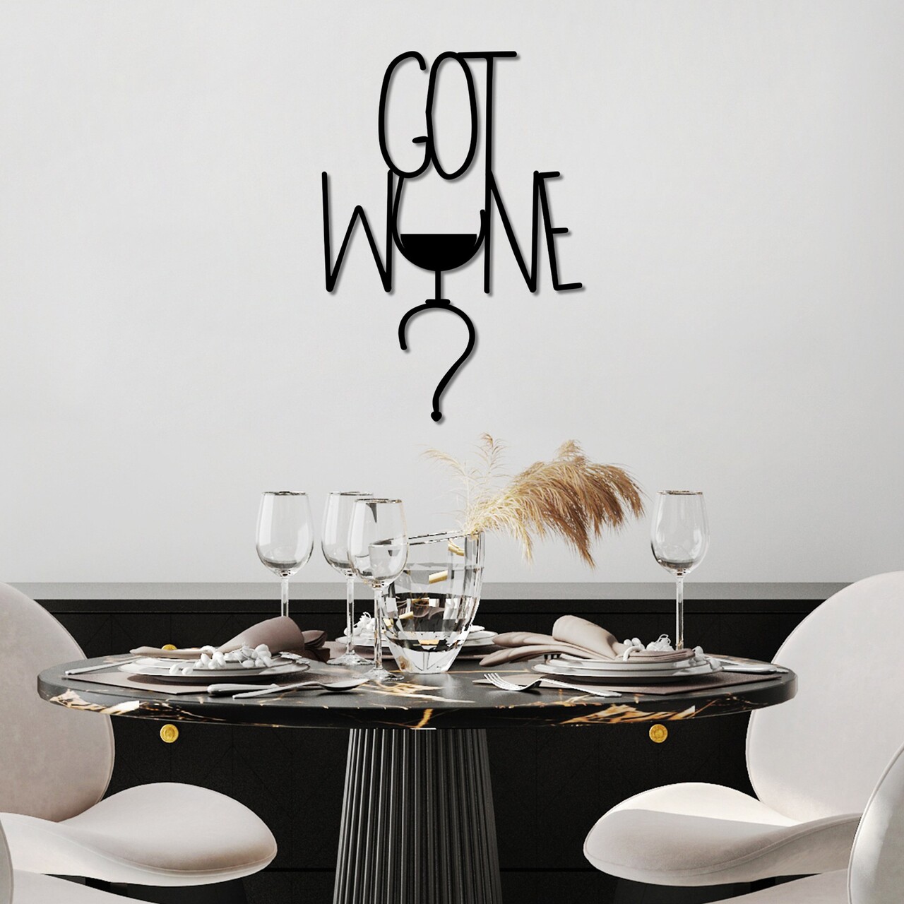 Decoratiune de perete, Got Wine, Dimensiuni: 54 x 38 cm , Negru - view 3
