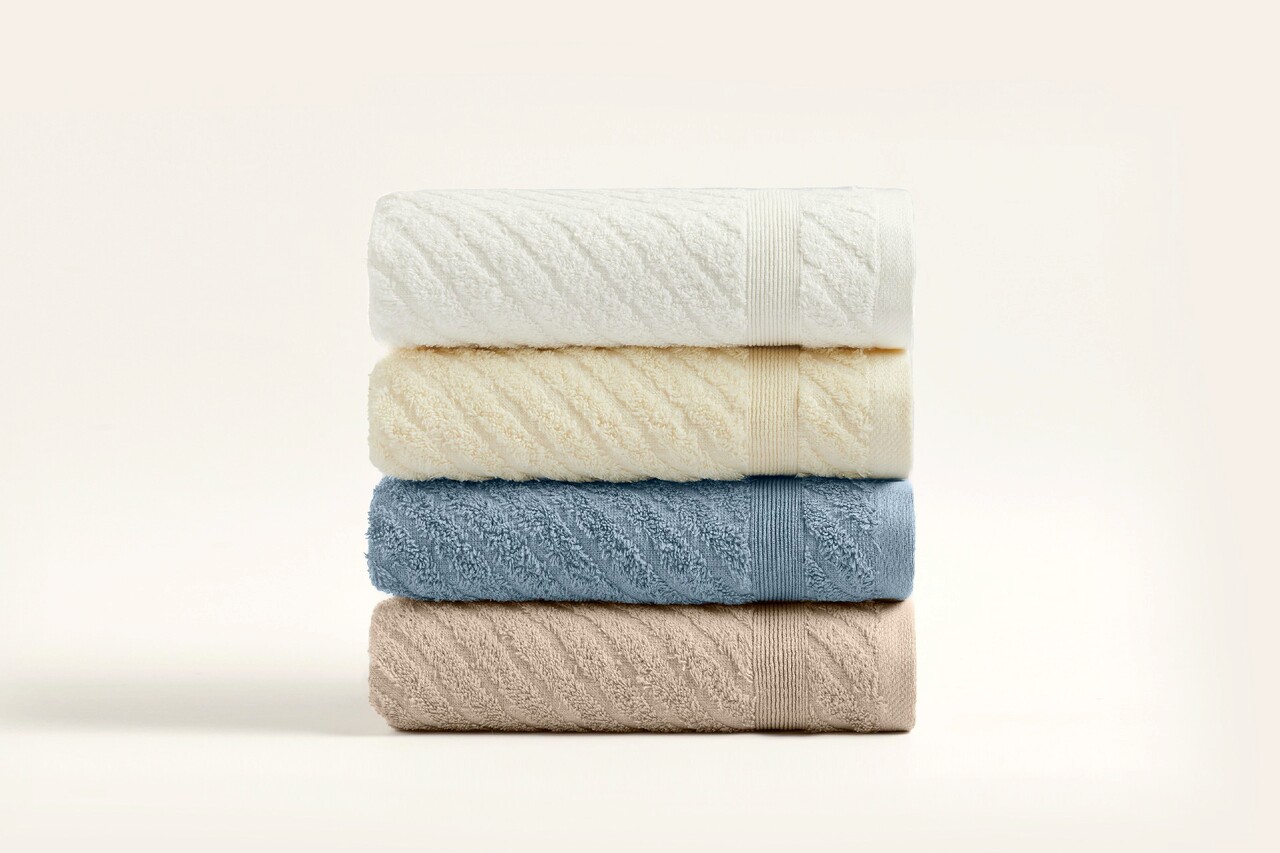 Set prosoape de baie 4 piese, Elliott, 1012A-047-1, Bumbac, Multicolor - 1 | YEO