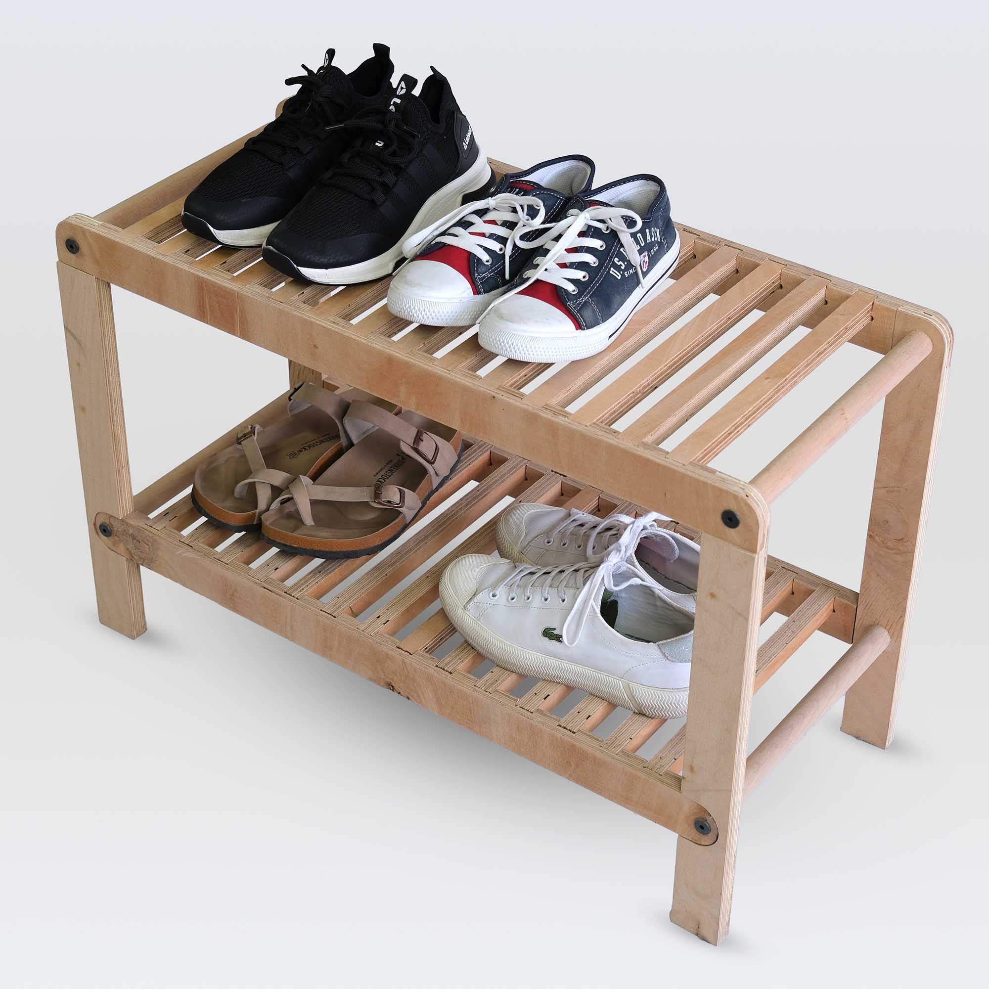 Pantofar, Hanah Home, CPT4822-70, 70x45x30 cm, 100% PLACAJ DE CARPEN, Natural