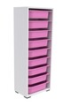 Dulap multifunctional, Estella, Zola 9N, Alb/Roz