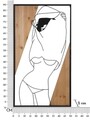 Decoratiune de perete Strip -B, Mauro Ferretti, 50x90 cm, fier/MDF, negru/maro