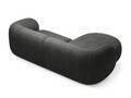 Coltar stanga 2 locuri, Kate, Micadoni, 255x176x76 cm, tesatura structurata, gri inchis melanj