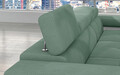 Coltar extensibil dreapta 4 locuri ELTAP, Armd-09, Armando, 289x203x85 cm, lemn/poliester, verde/alb