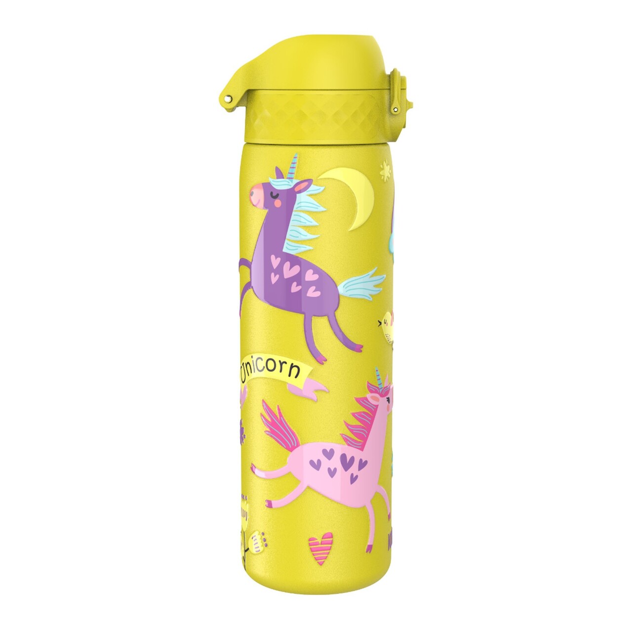 Sticla apa pentru copii Slim, inox, 600ml, Yellow, Unicorns - Ion8 - view 4