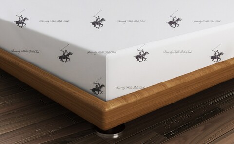 Cearceaf de pat cu elastic, 140×190 cm, 100% bumbac ranforce, Beverly Hills Polo Club, BHPC 004, lila