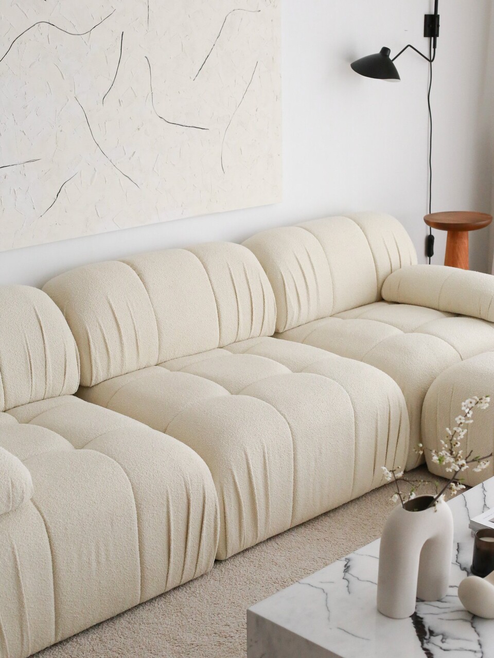 Canapea 3 locuri, Atelier del Sofa, 383EVN1249, Alb - imagine 6