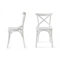 Set scaune 2 piese, Fairfax, Albero19, Lemn , Alb