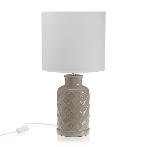 Lampa de masa grey cylinder, versa, Ø25x50 cm, ceramica