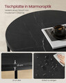 Masuta de cafea, Vasagle, Modern Faux Marble, 65x45 cm, PAL/sticla temperata/otel, negru
