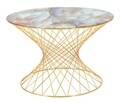 Masuta de cafea Tower, Mauro Ferretti, Ø 70x46 cm, fier, auriu