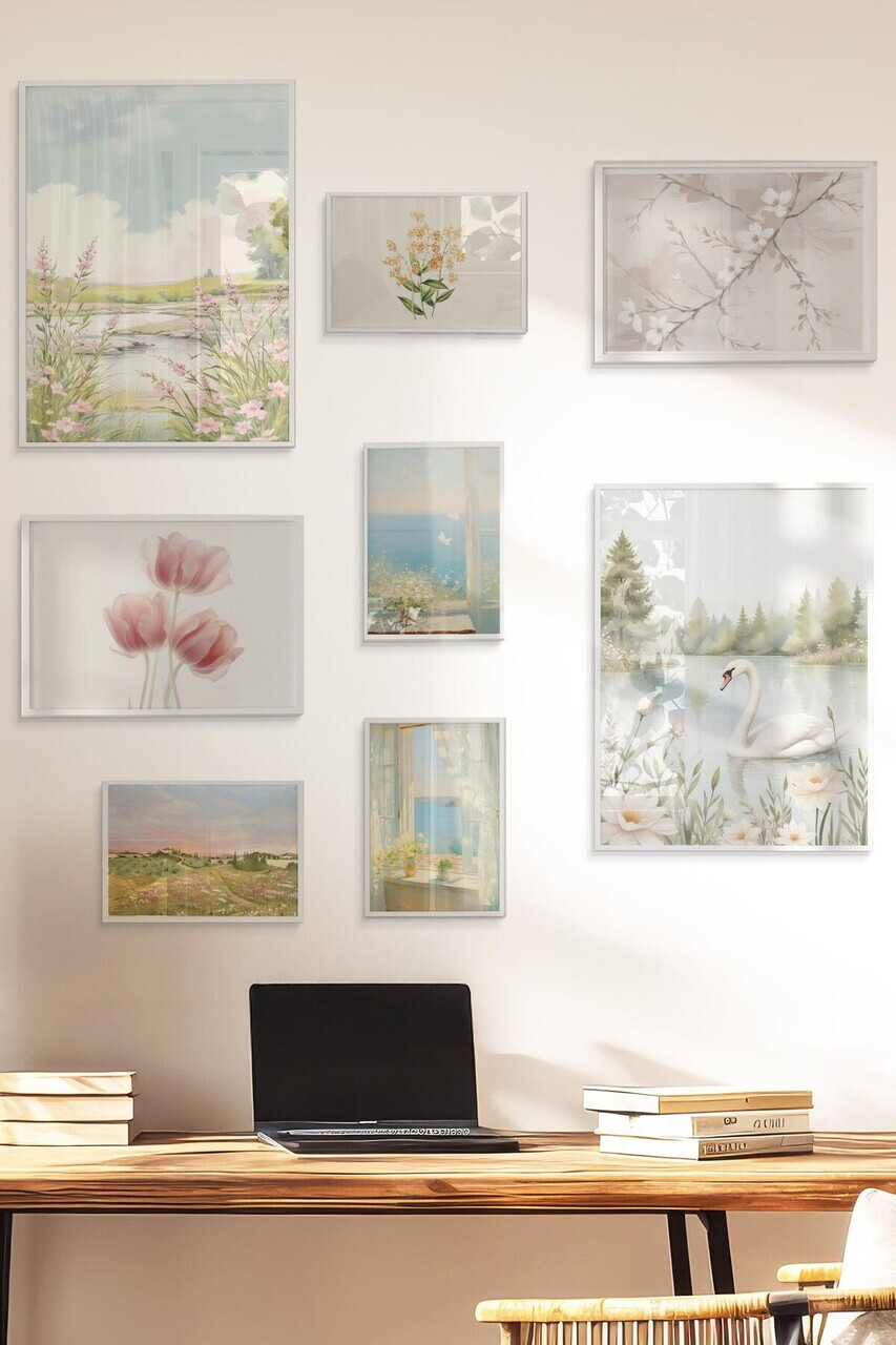 Tablou decorativ, Çgs-053-White-Kck, Lemn masiv, Față: 100% PVC STICLĂ, Multicolor - view 3