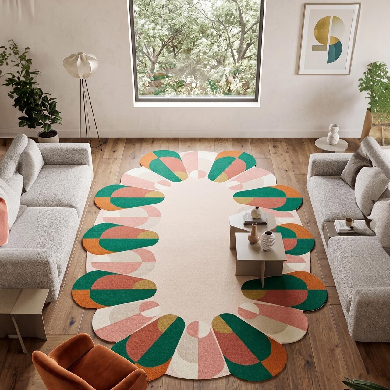 Covor, Fr404, 80x150 cm, Verde — imaginea 2