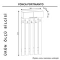 Cuier Yonca, Woody Fashion, 90x31.4x210 cm, alb
