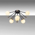 Lustra, Fulgor, 942FLG1321, Metal, Negru / Antic / Alb