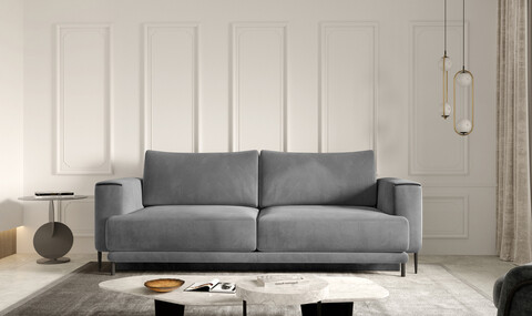 Canapea extensibila 4 locuri ELTAP, SO-DAL-06SO, Dalia, 248x84x95 cm, lemn/poliester, gri