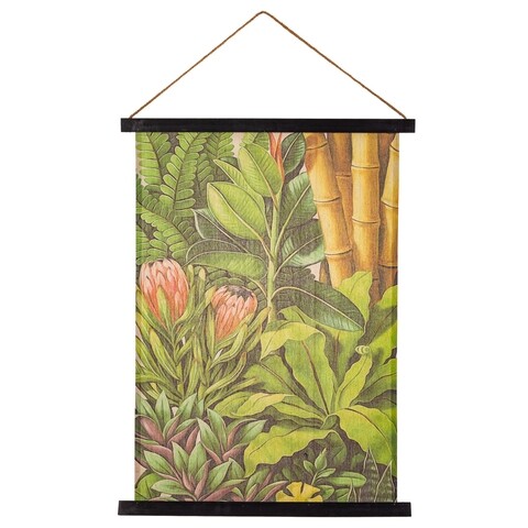 Decoratiune de perete Plants, Creaciones Meng, in/brad chinezesc, 55x75 cm