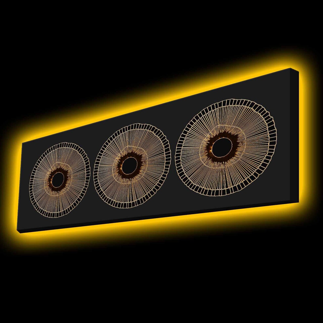 Tablou decorativ cu lumina LED, 3090KTLGDACT, 30 x 90 cm, Multicolor - view 2