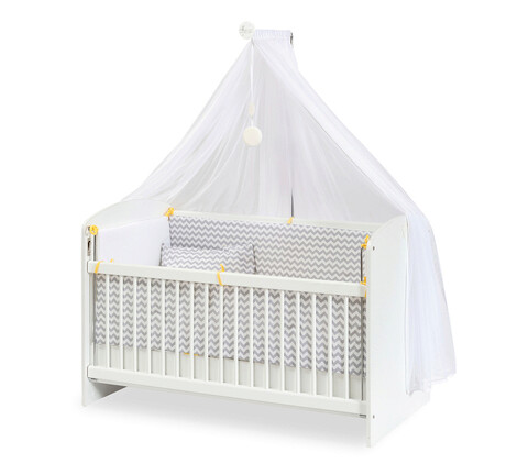 Patut pentru copii Baby Nest, Çilek, Customary Lift Bed White (60 x 120), 124x78x70 cm, Multicolor