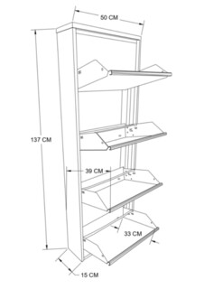 50x137x15 cm, Maro;Crem
