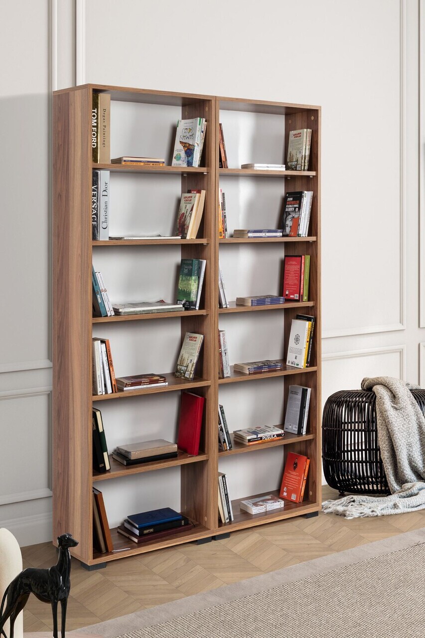 Corp biblioteca, Hanah Home, Evm 8223, 120x187x30 cm, PAL, Maro — imaginea 3