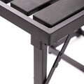 Set mobilier gradina/terasa 3 piese Nunav, Homla, 45x46x80 cm / 84x59x84 cm, metal/polipropilena, negru