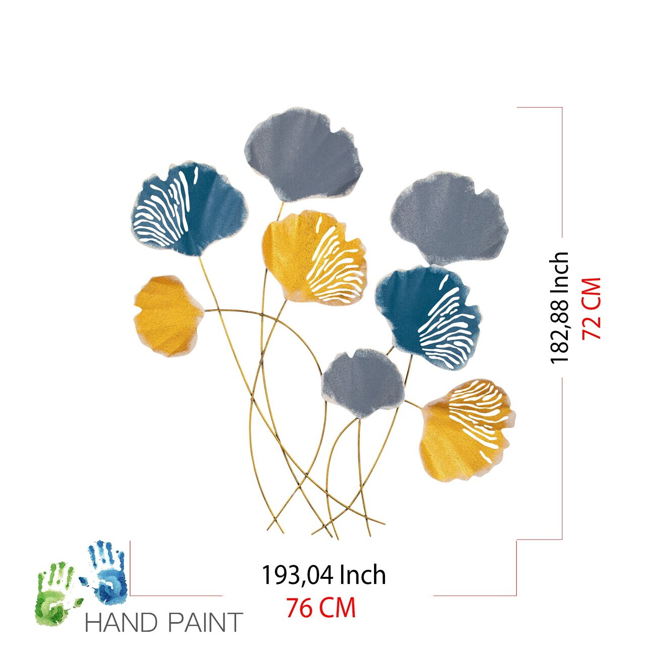 Decoratiune de perete, Vuzuh, Dimensiuni: 76 x 5 x 70 cm, Multicolor — imaginea 8