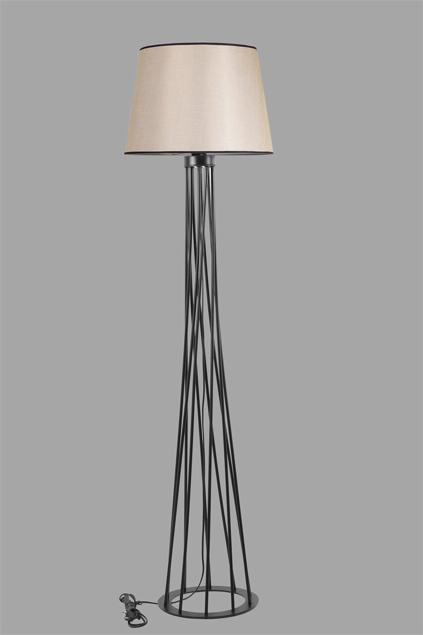 Lampadar, Stala, 846STL2976, Metal, Bej/Negru